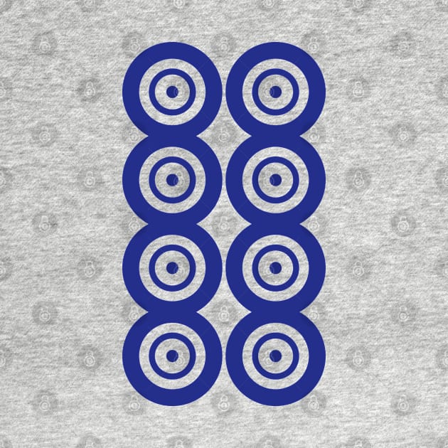 Eight Circle Wheel Dot Ba Tong 筒 Tile. It's Mahjong Time! by Teeworthy Designs